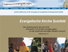 Tablet Screenshot of evang-kirche-sulzfeld.de